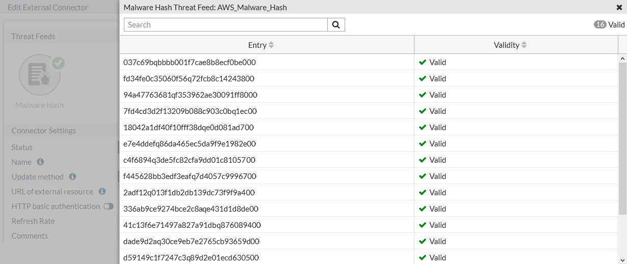 Malware hash threat feed FortiGate / FortiOS 7.4.3